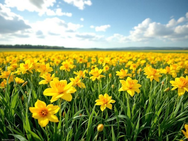 Grand parterre de jonquilles