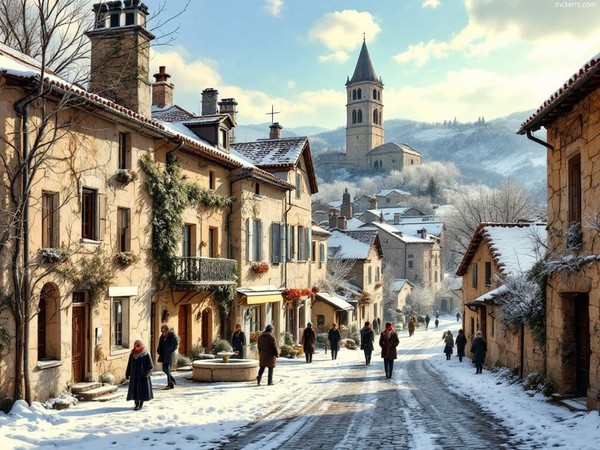 Village en hiver